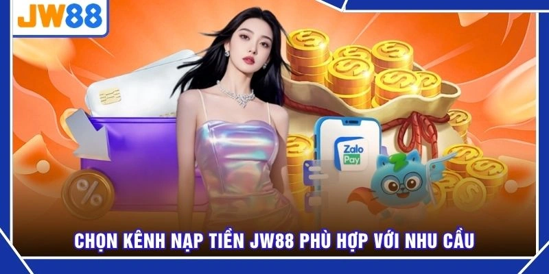 Chọn kênh nạp tiền JW88 phù hợp với nhu cầu