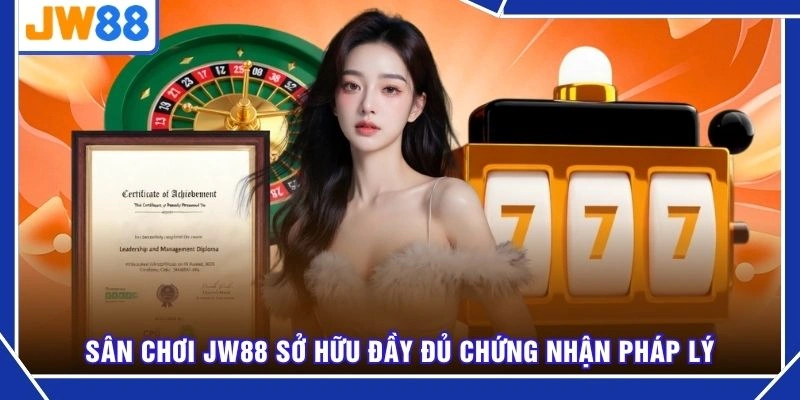 Sân chơi JW88 sở hữu đầy đủ chứng nhận pháp lý
