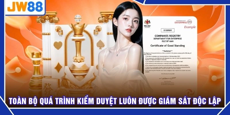 Toàn bộ quá trình kiểm duyệt luôn được giám sát độc lập